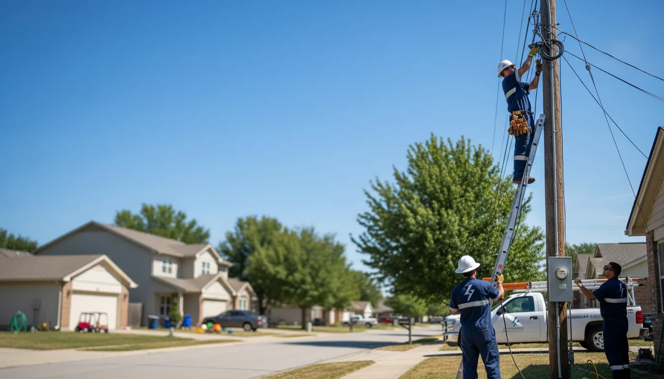 Residential electrician providing installation services in Thompson, OH